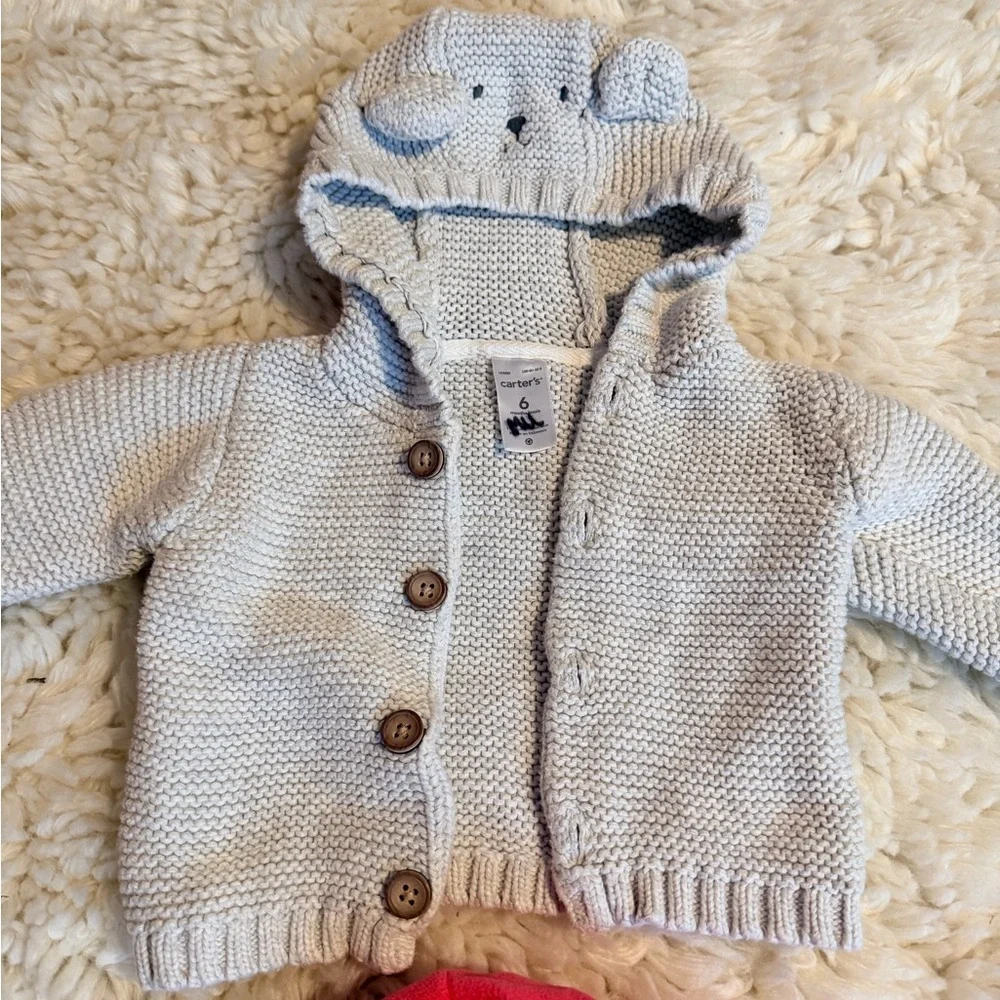 Carter's Pink and Gray Animal Hoodies